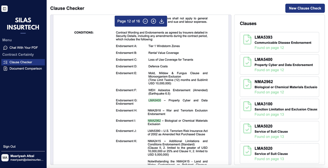 Clause Checker