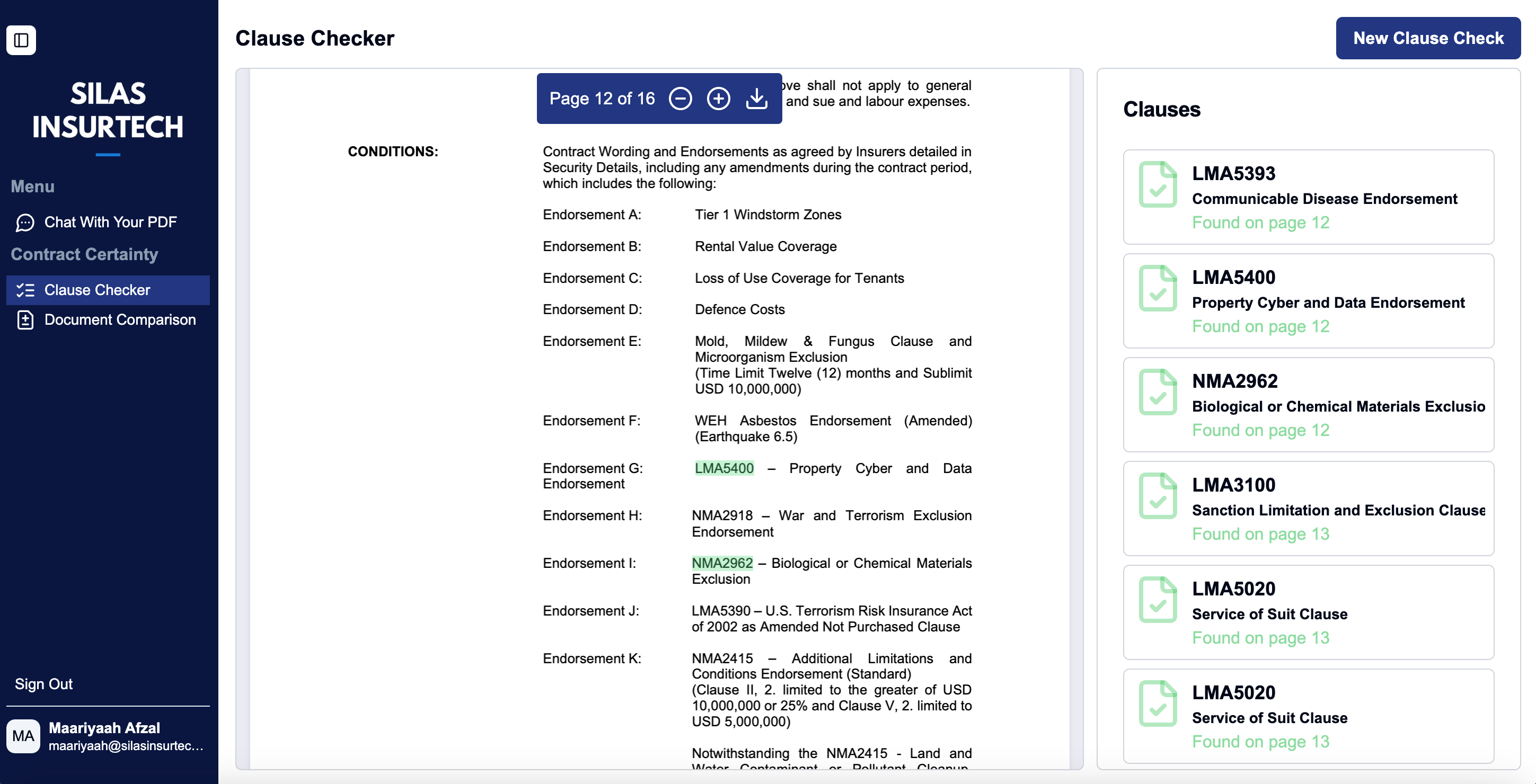 Clause Checker